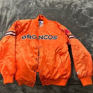 Starter Broncos Button Up Orange Jacket, Never Worn